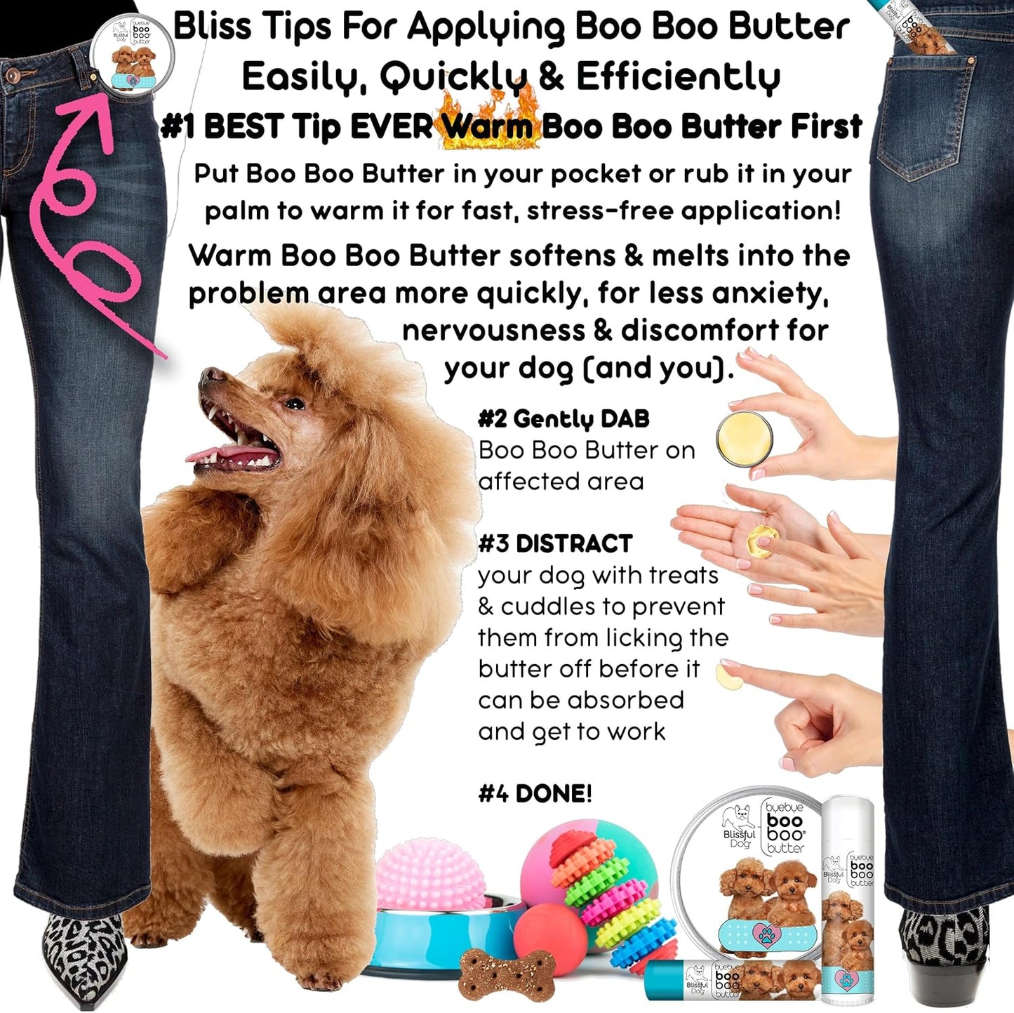 The Blissful Dog 2 oz TIN Poodle Booboo Butter